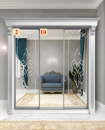 Шкаф-купе «Классик» 3-дверный, 2380х2400х770  